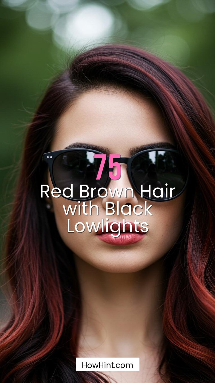 Red Brown Hair with Black Lowlights